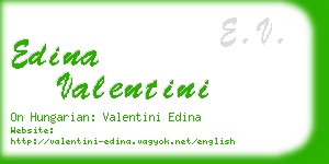 edina valentini business card